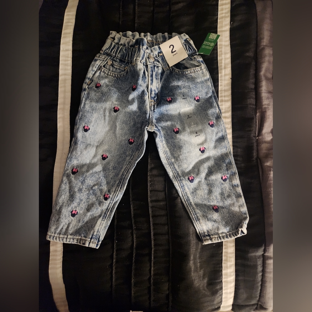 Baby Gap x Disney Minnie mouse mom Jeans NWT 2t